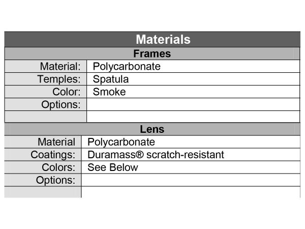 Lentes de seguridad Grey Lens Checklite CL112 - materiales - EPP Industrial